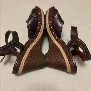 Naturalizer Dark Brown Wedge Sandals